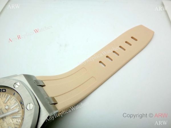 2019 New Audemars Piguet Royal Oak Offshore Diver Watches Beige Dial Beige Rubber Band 2019 New Audemars Piguet Royal Oak Offshore Diver Watches Beige Dial Beige Rubber Band