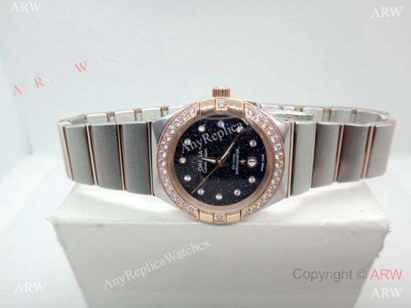 Omega Constellation Two Tone Rose Gold Sky Moon Dial Watch Omega Constellation Two Tone Rose Gold Sky Moon Dial Watch