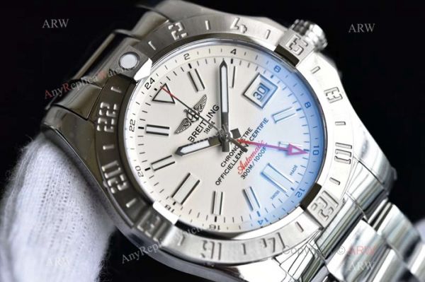 Copy Breitling Avenger II GMT Swiss 2836 Watch Stainless Steel White Dial Copy Breitling Avenger II GMT Swiss 2836 Watch Stainless Steel White Dial