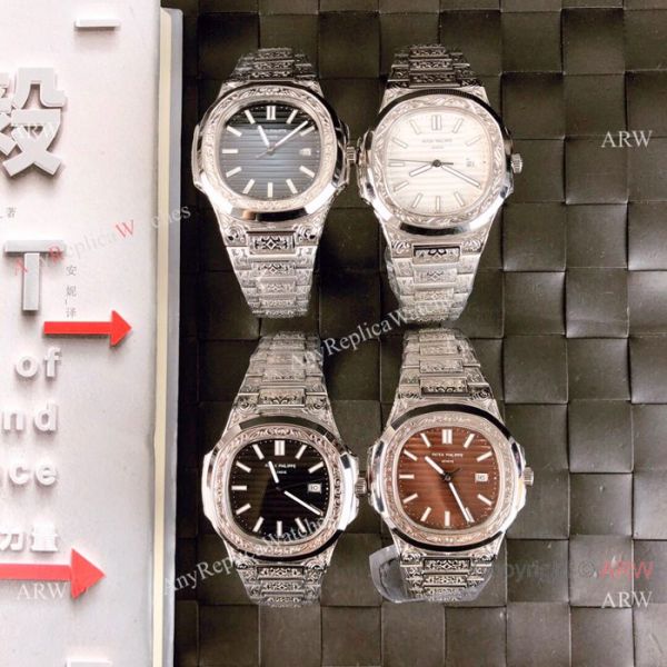 High Replica Patek Philippe Nautilus White Face Stainless Steel Tattoo Watches High Replica Patek Philippe Nautilus White Face Stainless Steel Tattoo Watches