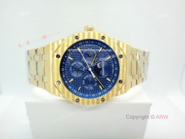Audemars Piguet Royal Oak Perpetual Calendar Replica Watch Blue Dial Yellow Gold Audemars Piguet Royal Oak Perpetual Calendar Replica Watch Blue Dial Yellow Gold