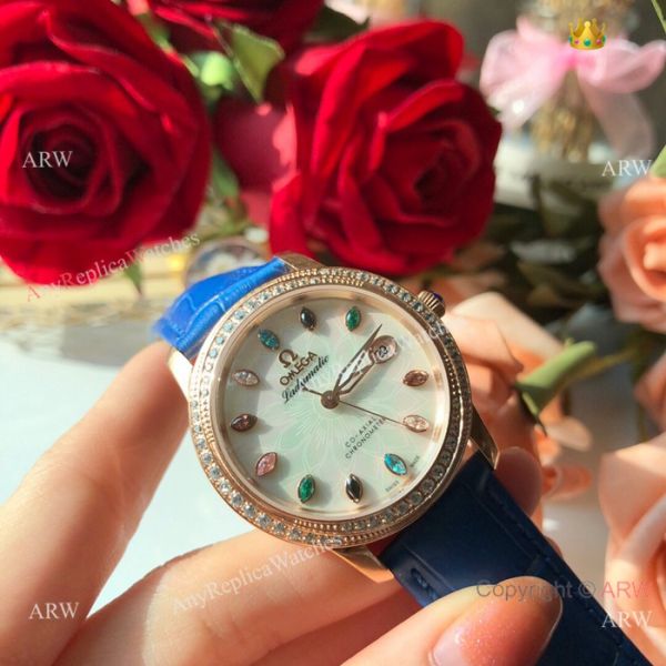 Omega ladymatic Diamond Watches New Replica Omega Watch White Face Rose Gold Omega ladymatic Diamond Watches New Replica Omega Watch White Face Rose Gold