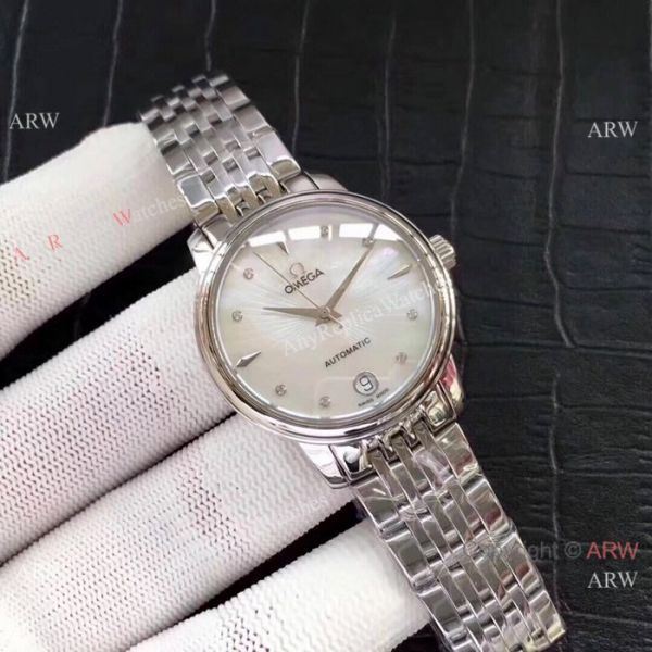 Replica Omega Women Watches Stainless Steel White Mother of Pearl Dial Replica Omega Women Watches Stainless Steel White Mother of Pearl Dial