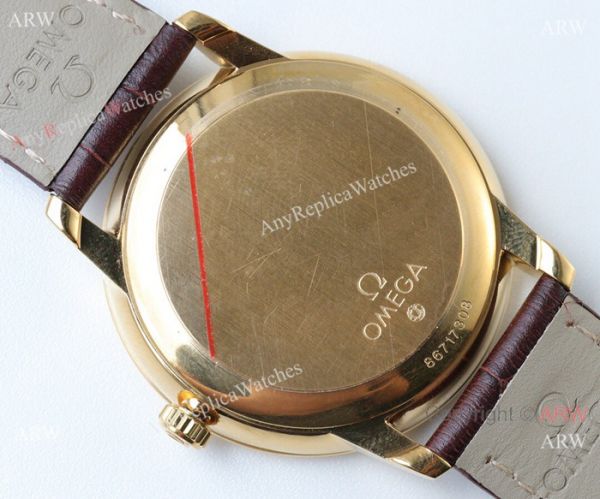 Swiss 2824 Omega De Ville Replica Watch Gold Case Silver Dial Swiss 2824 Omega De Ville Replica Watch Gold Case Silver Dial