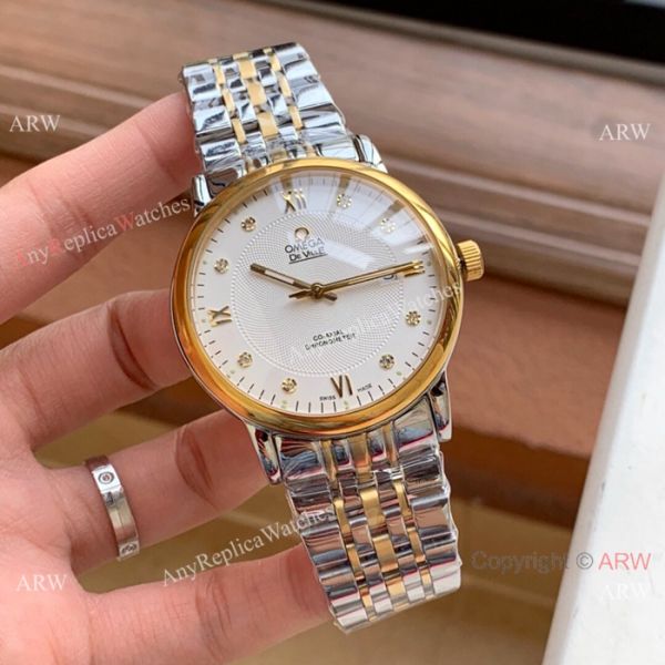 New Style Omega DeVille Automatic Watches Two Tone White Face New Style Omega DeVille Automatic Watches Two Tone White Face