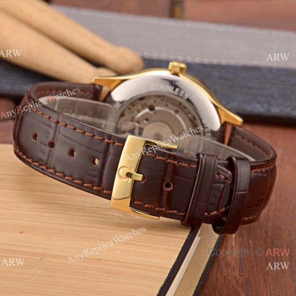 New Replica Omega Constellation 41mm Watch SS Black Leather Strap New Replica Omega Constellation 41mm Watch SS Black Leather Strap