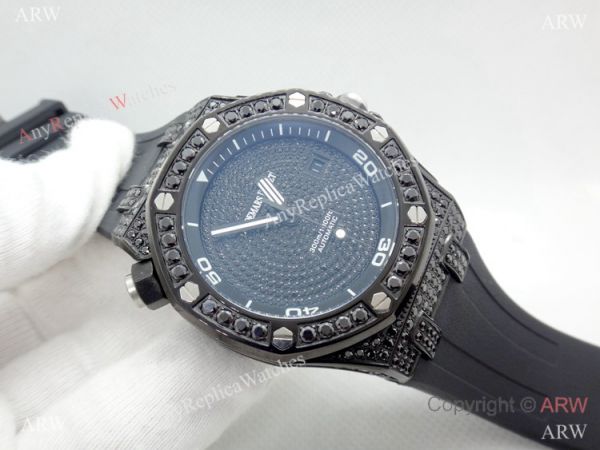 AAA Replica Audemars Piguet Iced Out Watch / Royal Oak Offshore Diver All Black AAA Replica Audemars Piguet Iced Out Watch / Royal Oak Offshore Diver All Black