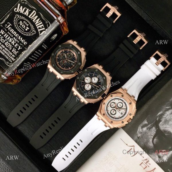 Replica Audemars Piguet Royal Oak Offshore 44mm Watch Rose Gold White Replica Audemars Piguet Royal Oak Offshore 44mm Watch Rose Gold White