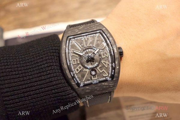 Copy Franck Muller Vanguard Automatic Watches Carbon Fibre Yellow Marker Copy Franck Muller Vanguard Automatic Watches Carbon Fibre Yellow Marker