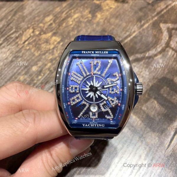 Copy Franck Muller Vanguard Yachting V45 Watch Blue Dial Diamond Marker Copy Franck Muller Vanguard Yachting V45 Watch Blue Dial Diamond Marker