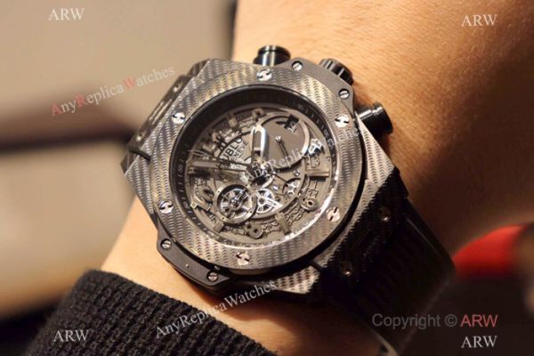 Hublot Big Bang King Chronograph Watch Black Case Rubber Strap Hublot Big Bang King Chronograph Watch Black Case Rubber Strap