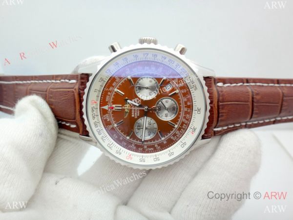Copy Breitling Navitimer Chronometre Japanese Watch SS Brown Dial Copy Breitling Navitimer Chronometre Japanese Watch SS Brown Dial