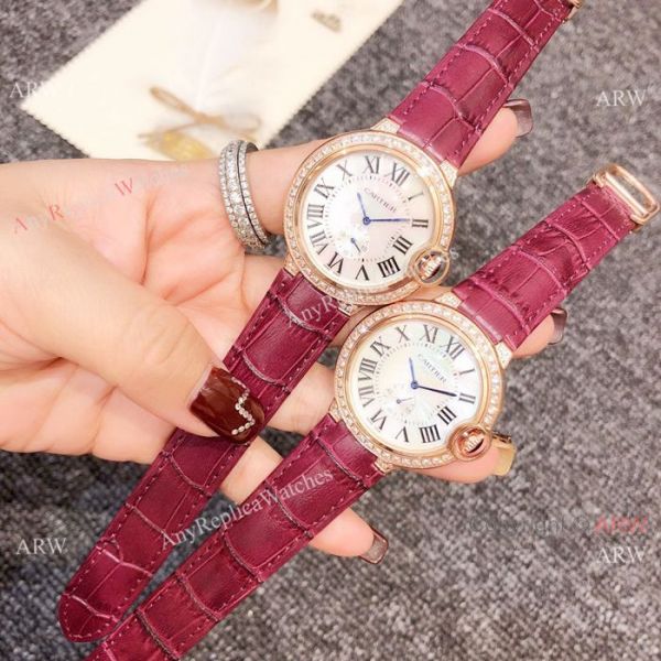 Ballon Bleu De Cartier 36mm watch Diamond Case White MOP Dial Ballon Bleu De Cartier 36mm watch Diamond Case White MOP Dial