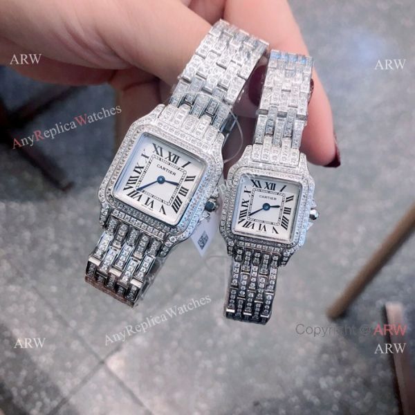 Copy Cartier Panthere de Iced Out Watches Stainless Steel Copy Cartier Panthere de Iced Out Watches Stainless Steel