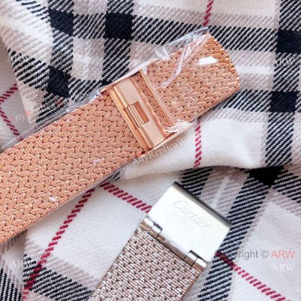 Fashion Cartier Replica Watches Rose Gold Diamond Case Fashion Cartier Replica Watches Rose Gold Diamond Case