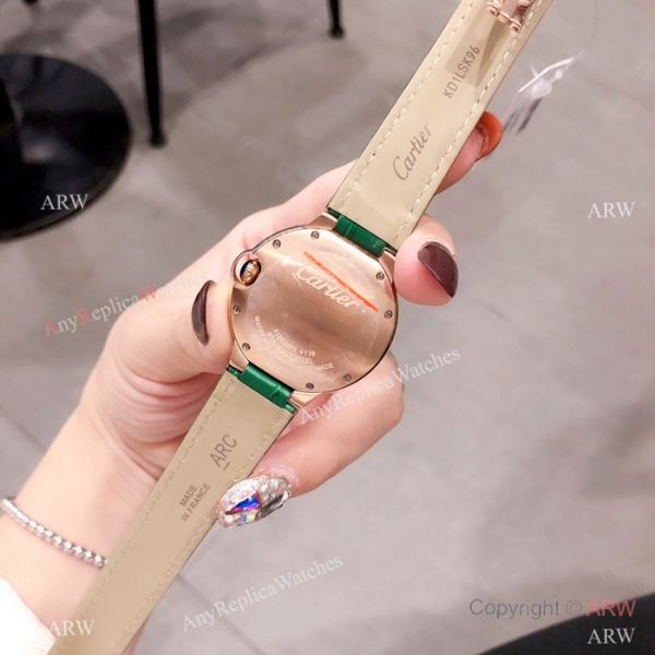 Fake Cartier Ballon Bleu Rose Gold Diamond Watches 36mm Lady Fake Cartier Ballon Bleu Rose Gold Diamond Watches 36mm Lady