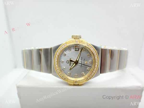 Swiss Copy Omega Constellation Women watch 2-Tone Silver Dial Swiss Copy Omega Constellation Women watch 2-Tone Silver Dial