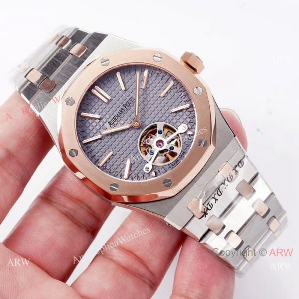 Copy Audemars Piguet Royal Oak Tourbillon Swiss 2924 Watches 2-Tone Rose Gold Copy Audemars Piguet Royal Oak Tourbillon Swiss 2924 Watches 2-Tone Rose Gold