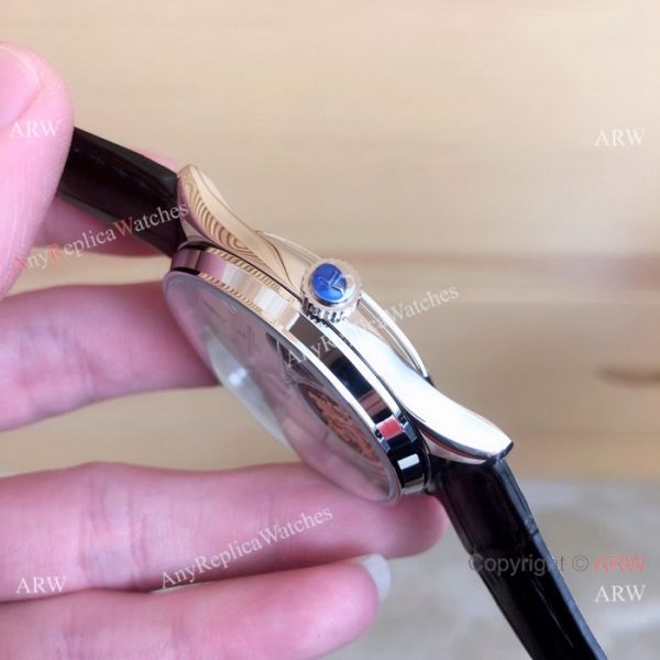 Fake Jaeger LeCoultre Master Tourbillon Moonphase Watch Black Leather Band Fake Jaeger LeCoultre Master Tourbillon Moonphase Watch Black Leather Band