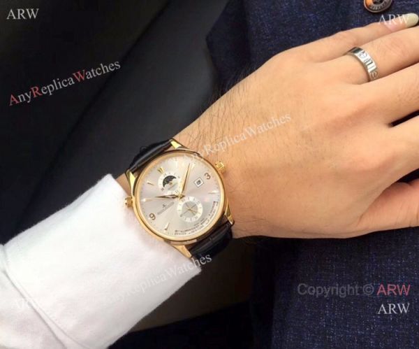 Jaeger-LeCoultre JLC Moonphase Man Stainless Steel Black Dial Watch Jaeger-LeCoultre JLC Moonphase Man Stainless Steel Black Dial Watch