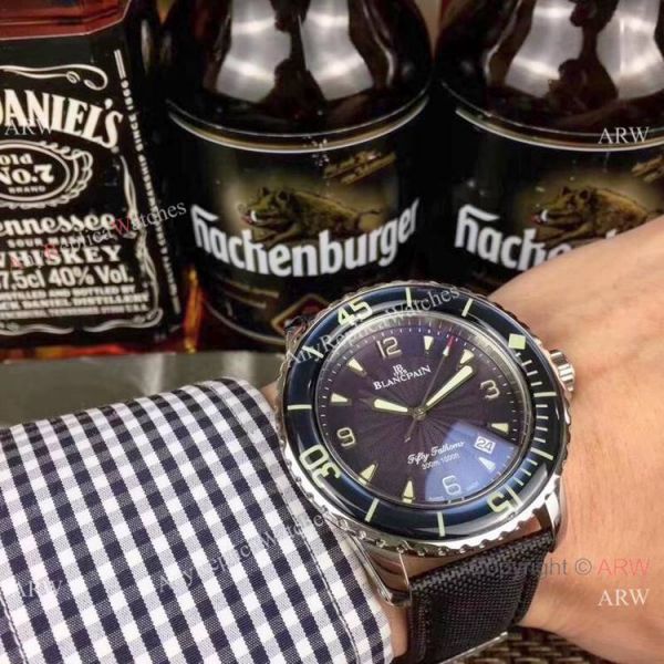 Copy Blancpain Fifty Fathoms Quartz Watch Blue Dial Blue Bezel Copy Blancpain Fifty Fathoms Quartz Watch Blue Dial Blue Bezel