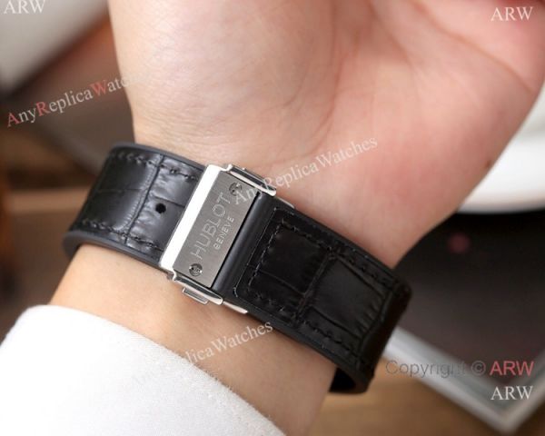 High Quality Replica Hublot Big Bang Skeleton Watches SS Black Bezel High Quality Replica Hublot Big Bang Skeleton Watches SS Black Bezel