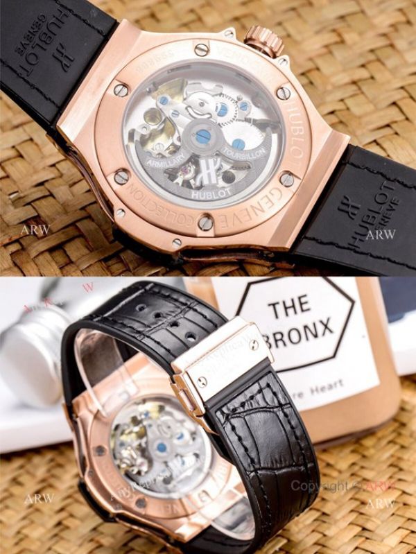 Fake Hublot Classic Fusion Rose Gold Skeleton Wristwatch 45mm Fake Hublot Classic Fusion Rose Gold Skeleton Wristwatch 45mm