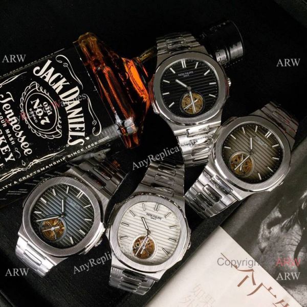 Best Copy Replica Patek Philippe Tourbillon Stainless Steel Black Dial Watches 40mm Best Copy Replica Patek Philippe Tourbillon Stainless Steel Black Dial Watches 40mm