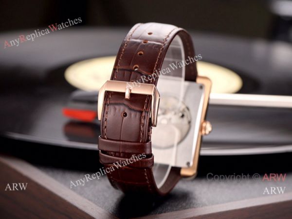Copy Piaget Automatic Watches 40mm SS Black Dial Black Leather Band Copy Piaget Automatic Watches 40mm SS Black Dial Black Leather Band