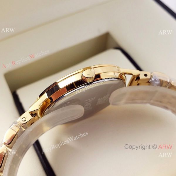 Best Copy Piaget Ladies Quartz Watches Stainless Steel Black Face 36mm Best Copy Piaget Ladies Quartz Watches Stainless Steel Black Face 36mm