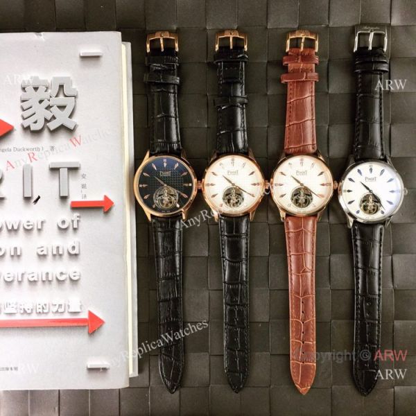 Piaget Polo Tourbillon Copy Watches White Dial Black Leather Strap Piaget Polo Tourbillon Copy Watches White Dial Black Leather Strap
