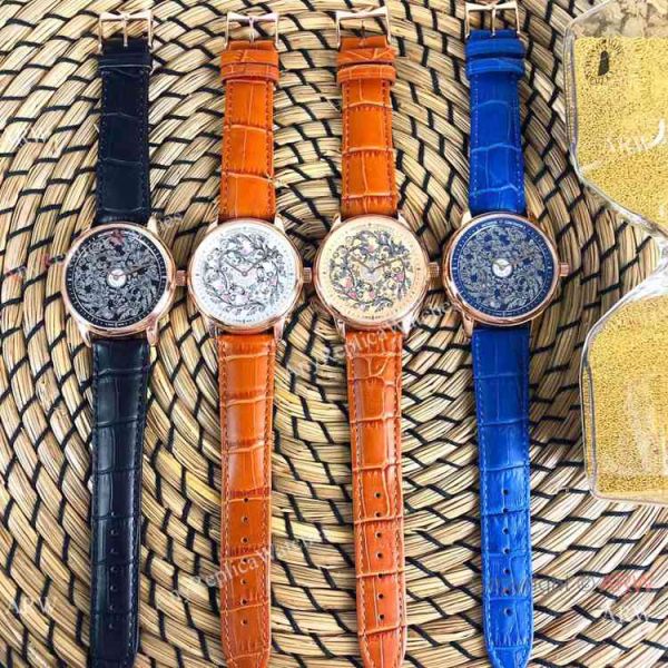 Replica Vacheron Constantin Geneve Flower Dial Blue Leather Strap Replica Vacheron Constantin Geneve Flower Dial Blue Leather Strap