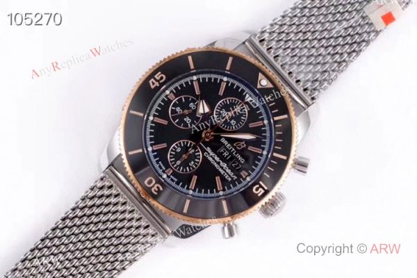 GB Replica Breitling Superocean Heritage II Day-Date Watch Rose Gold Bezel GB Replica Breitling Superocean Heritage II Day-Date Watch Rose Gold Bezel