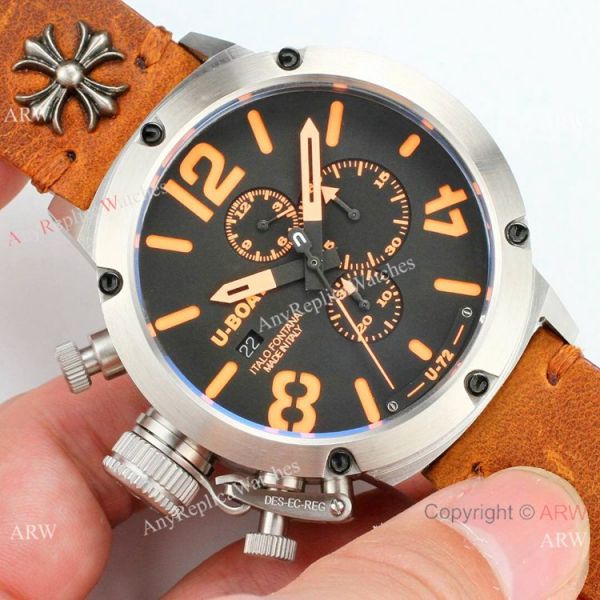 Best Replica U-Boat Classico U-72 Chronograph watches SS Yellow Leather Strap Best Replica U-Boat Classico U-72 Chronograph watches SS Yellow Leather Strap