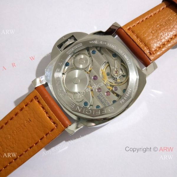 Copy Luminor Panerai White Dial Brown Leather Band Watch 44mm PAM00113 Copy Luminor Panerai White Dial Brown Leather Band Watch 44mm PAM00113