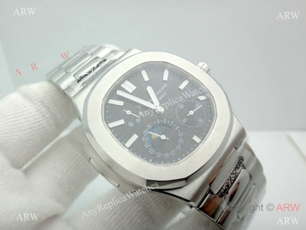 Copy Patek Philippe Nautilus Power Reserve Watch Stainless Steel Black 40mm Copy Patek Philippe Nautilus Power Reserve Watch Stainless Steel Black 40mm