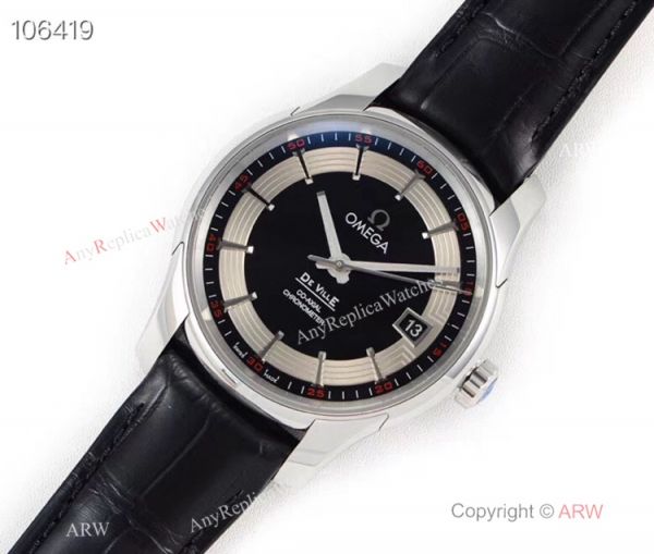 VSF Omega De Ville Hour Vision Co-Axial Copy Watch BlackSilver Face VSF Omega De Ville Hour Vision Co-Axial Copy Watch BlackSilver Face