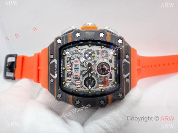2019 Richard Mille Mclaren RM 11-03 Replica Watch Carbon Case Orange Strap 2019 Richard Mille Mclaren RM 11-03 Replica Watch Carbon Case Orange Strap