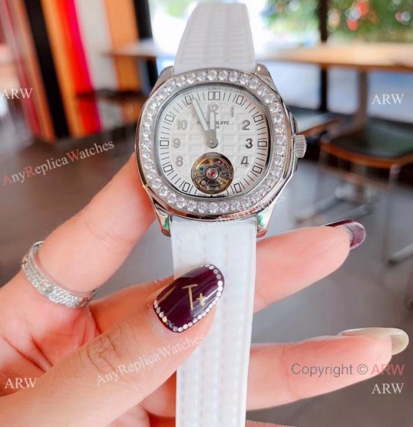 Clone Patek Philippe Aquanaut Tourbillon Women Watches Rose Gold Diamond Bezel Clone Patek Philippe Aquanaut Tourbillon Women Watches Rose Gold Diamond Bezel