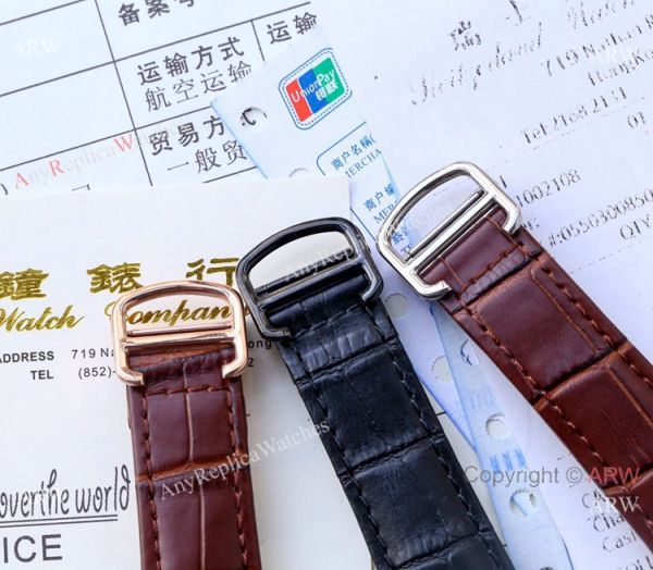 Copy Cartier Drive De automatic Watches Black Leather Strap Copy Cartier Drive De automatic Watches Black Leather Strap