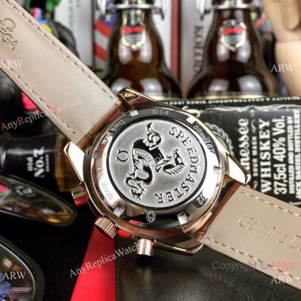 High Quality Omega Clone Watch Omega Speedmaster Chrono Rose Gold Brown Watch High Quality Omega Clone Watch Omega Speedmaster Chrono Rose Gold Brown Watch