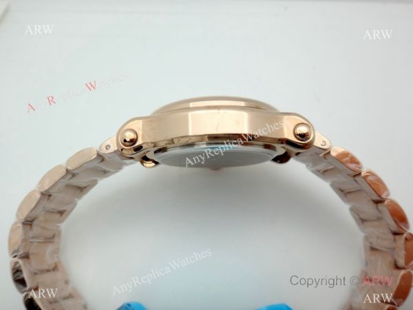 High Quality Chopard Happy Sport Quartz Watch Rose Gold Gray Dial High Quality Chopard Happy Sport Quartz Watch Rose Gold Gray Dial