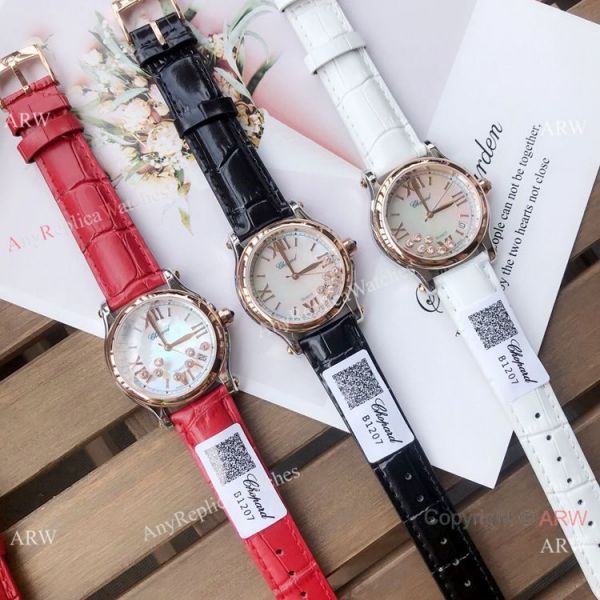 Replica Chopard Happy Sport 36mm Watches 2-Tone Rose Gold White Dial Replica Chopard Happy Sport 36mm Watches 2-Tone Rose Gold White Dial