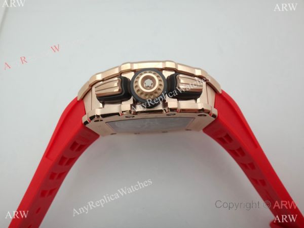 Richard Mille Flyback RM 11-03 Replica Watches Rose Gold Red Rubber Band Richard Mille Flyback RM 11-03 Replica Watches Rose Gold Red Rubber Band