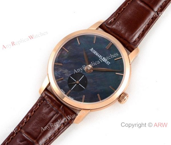 GB Factory replica Audemars Piguet Jules Audemars Rose Gold Black MOP Dial Watch GB Factory replica Audemars Piguet Jules Audemars Rose Gold Black MOP Dial Watch