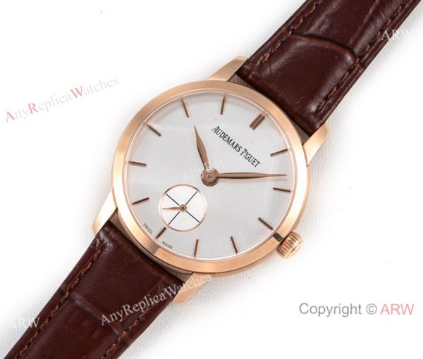 Swiss replica Audemars Piguet Jules Audemars Rose Gold Silver Face Watch GB Factory Swiss replica Audemars Piguet Jules Audemars Rose Gold Silver Face Watch GB Factory
