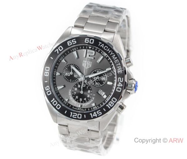 Swiss Replica Tag Heuer Formula 1 Quartz Chronograph Watch SS Grey Dial Swiss Replica Tag Heuer Formula 1 Quartz Chronograph Watch SS Grey Dial