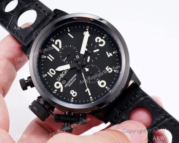 High Quality U Boat U-7750-55 Flightdeck Watch Black Case Yellow Markers High Quality U Boat U-7750-55 Flightdeck Watch Black Case Yellow Markers