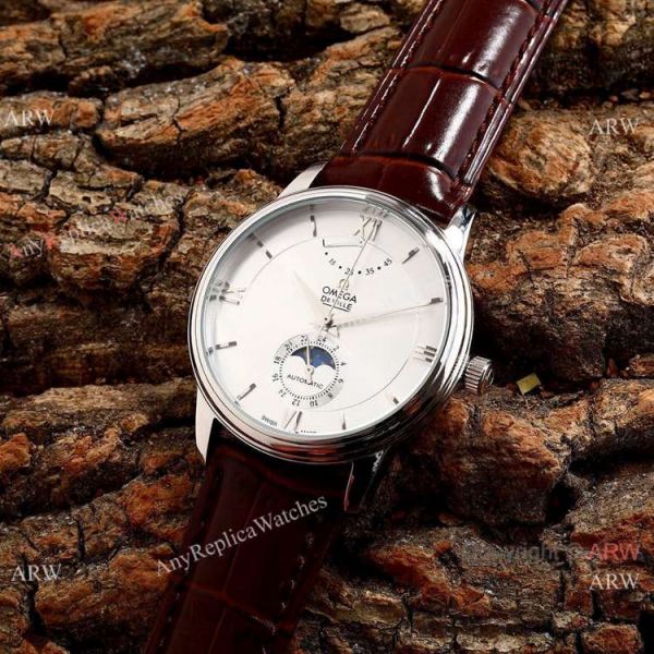Omega De Ville Fake 40mm Watch 2-Tone Rose Gold Moonphase Omega De Ville Fake 40mm Watch 2-Tone Rose Gold Moonphase