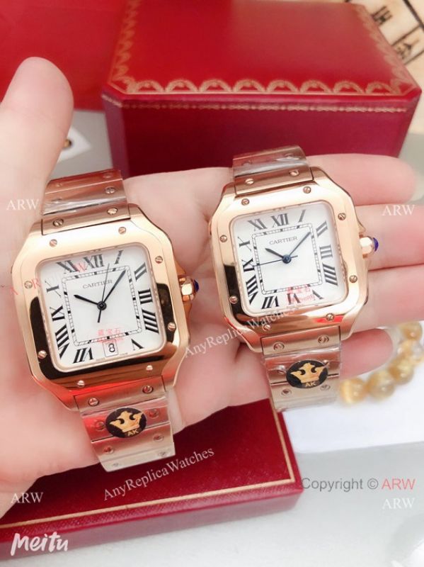 New Replica Cartier Santos de All Gold Watch 39mm or 35mm New Replica Cartier Santos de All Gold Watch 39mm or 35mm
